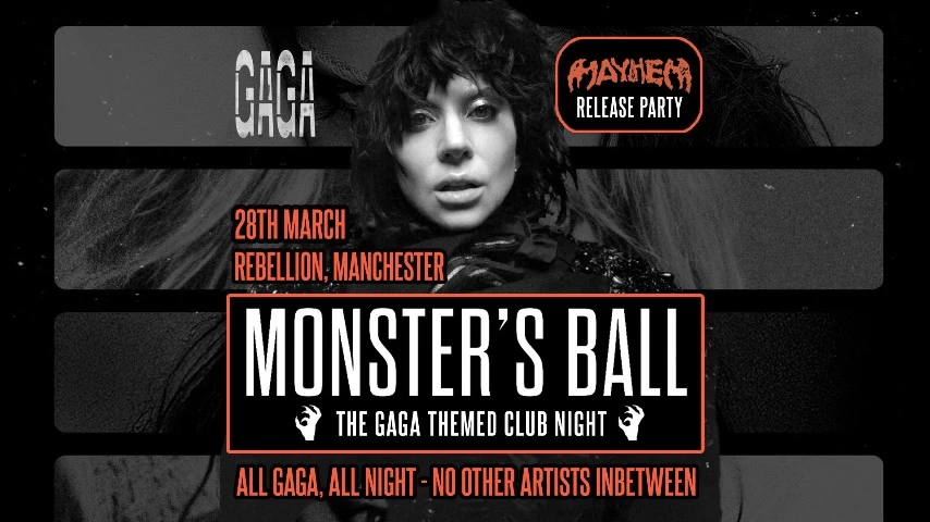 Monster's Ball: Mayhem Release Party - The Lady Gaga Club Night (Manchester)